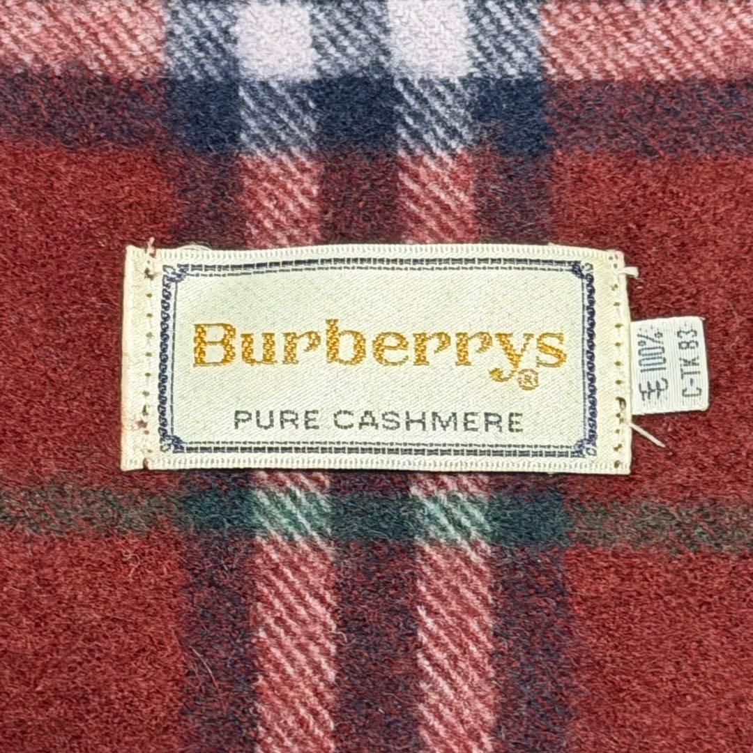 Burberrys バーバリーズ ピュアカシミヤ100％マフラー 赤系
