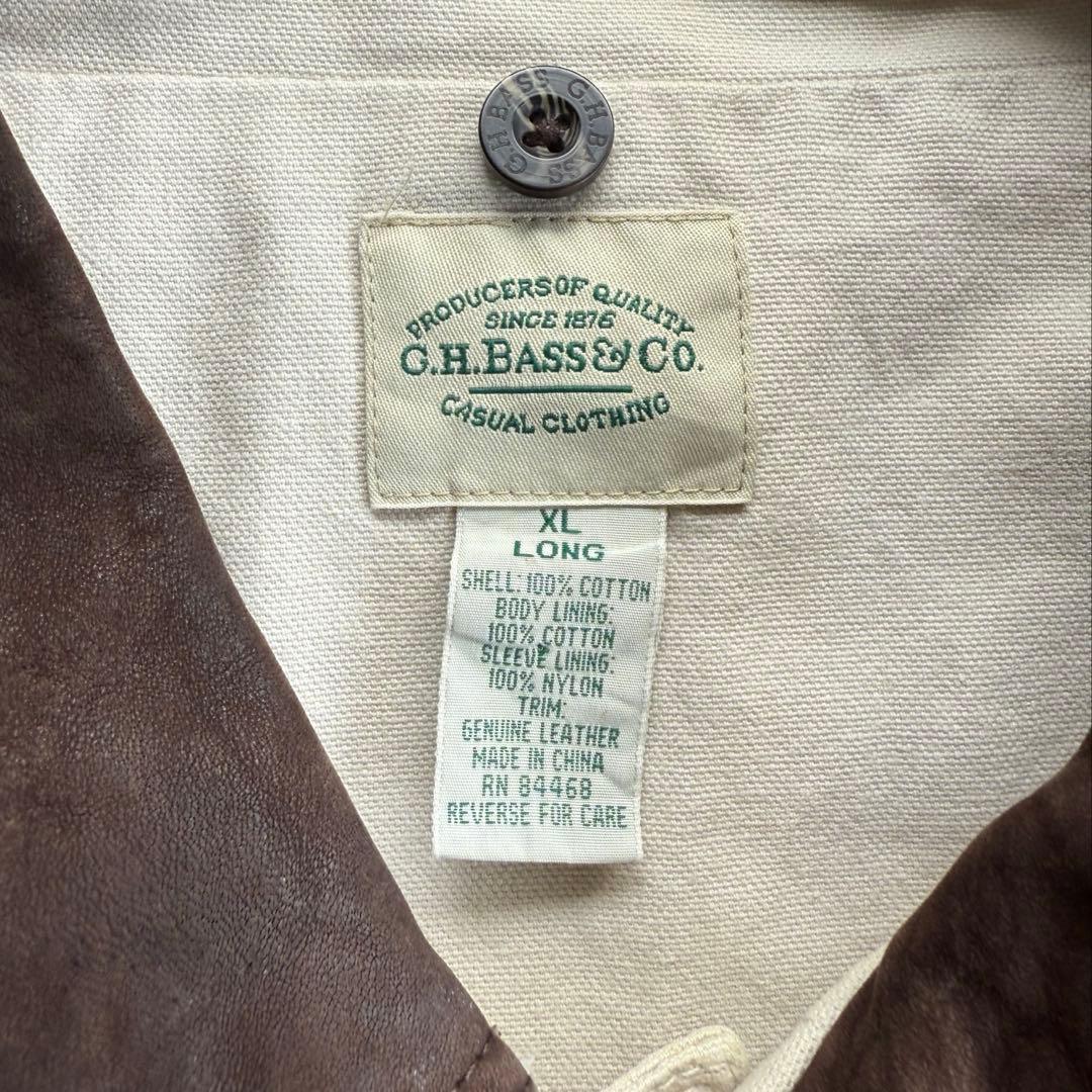 希少！90s Ｇ.Ｈ.BASS 襟レザー　カバーオール　levis rrl