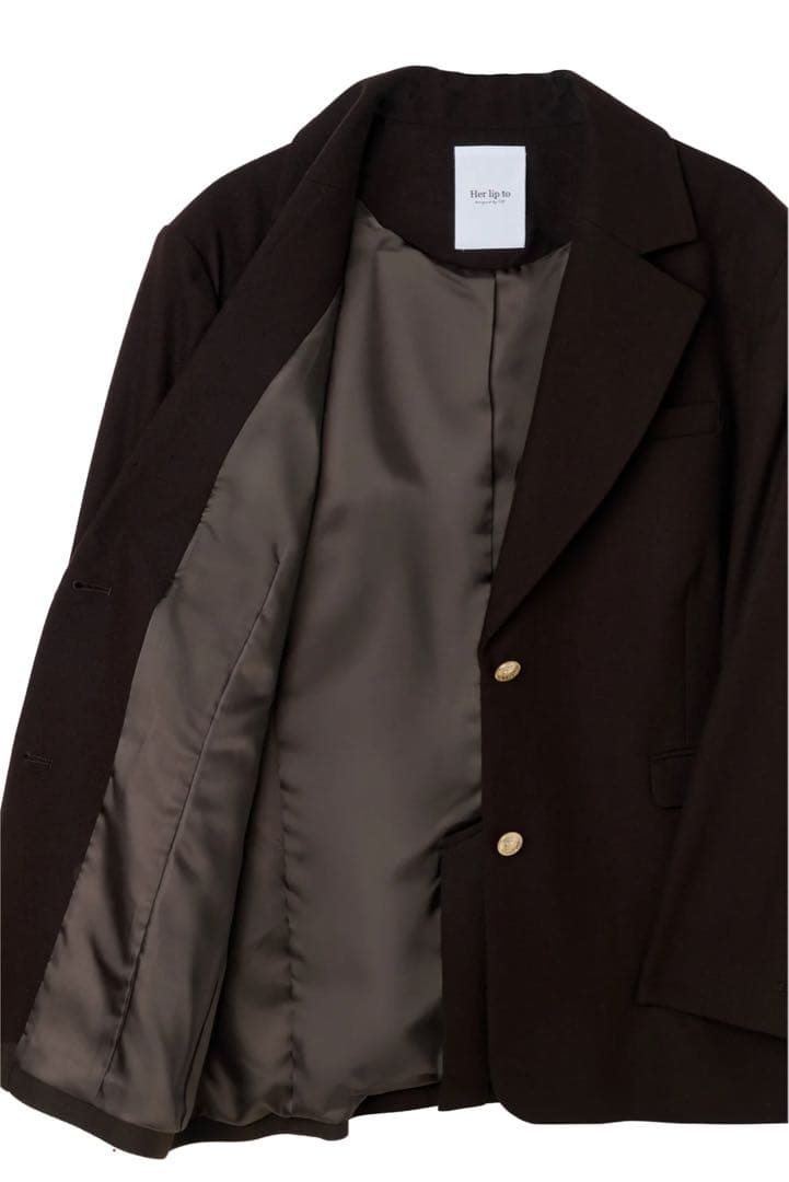 Romy Wool-Blend Jacket / espresso / Sサイズ