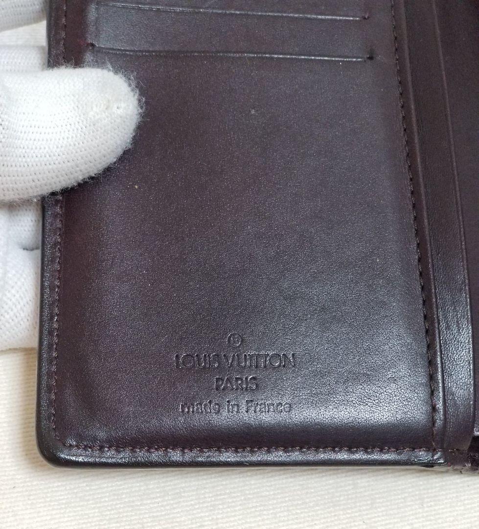 【美品】ルイヴィトン モノグラム ヴェルニ 二つ折り財布 がま口 ボルドー系色