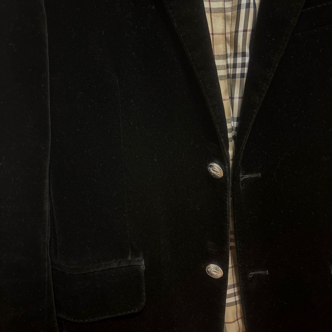 BURBERRY ジャケット ベロア ベルベット 黒 高級
