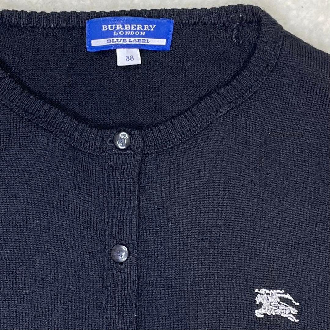 BURBERRY バーバリーブルーレーベルレーベル カーディガン 黒 Y2K