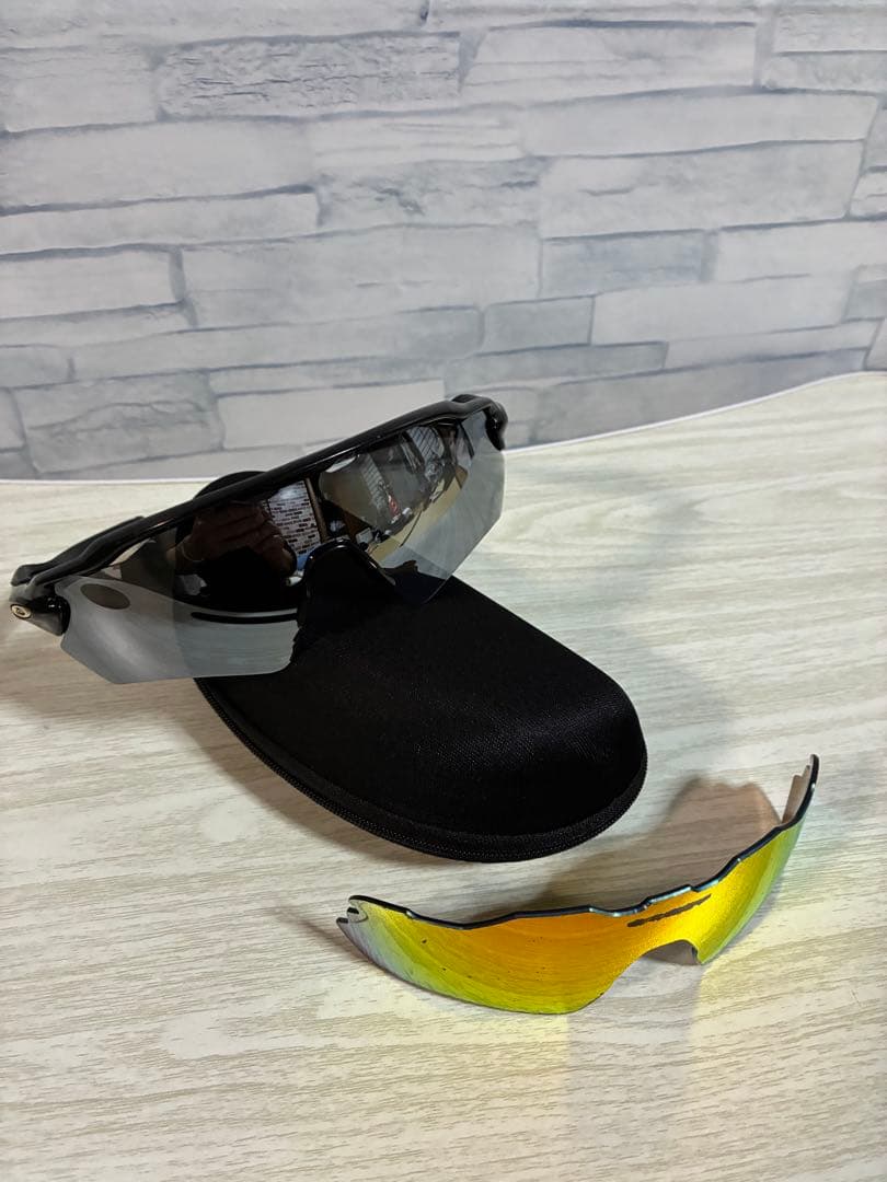 オークリー　レーダーEV パス　ブラック×ゴールド OAKLEY レンズ美品