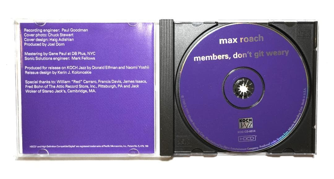 Max Roach-Members, Don't Git Weary　海外版CD