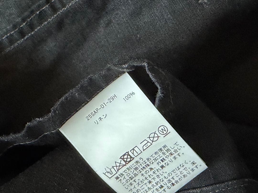 美品A.PRESSE Vintage Black Linen Coverall