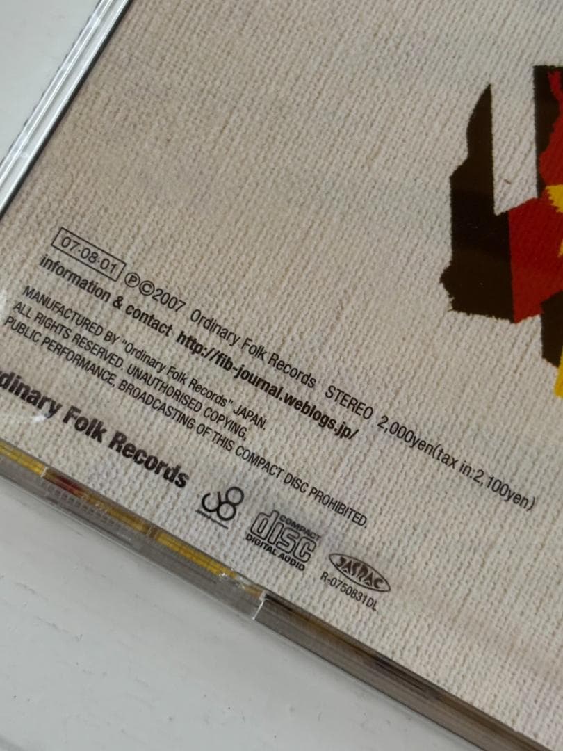 新品 F.I.B JOURNAL Ordinary Folk Records