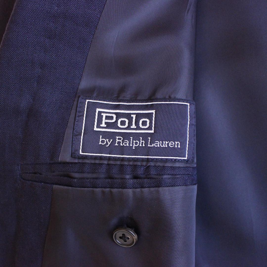 POLO RALPH LAUREN リネン 紺ブレ Lサイズ ネイビー 金ボタン