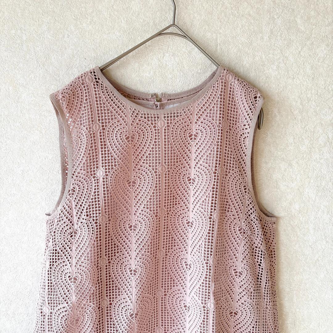 ADORE アドーア⭐️インナー付き 総柄 レースワンピース 38 ピンク