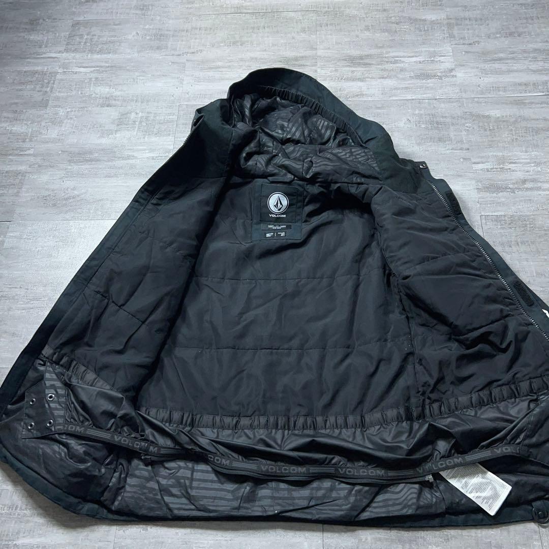 VOLCOM スノーボードウェア スキーウェア キッズ12Y ワッペン 黒