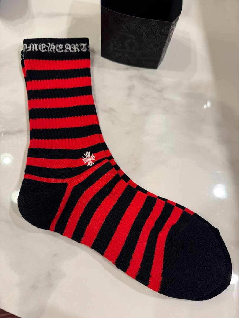 新品　CHROME HEARTS matty boy、ボーダー　ソックス　2点