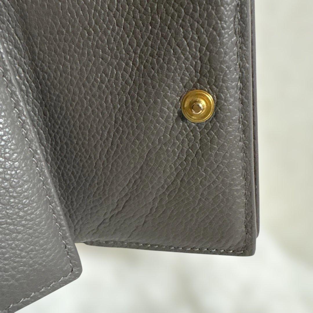 YSL ダークグレー 三つ折り財布
