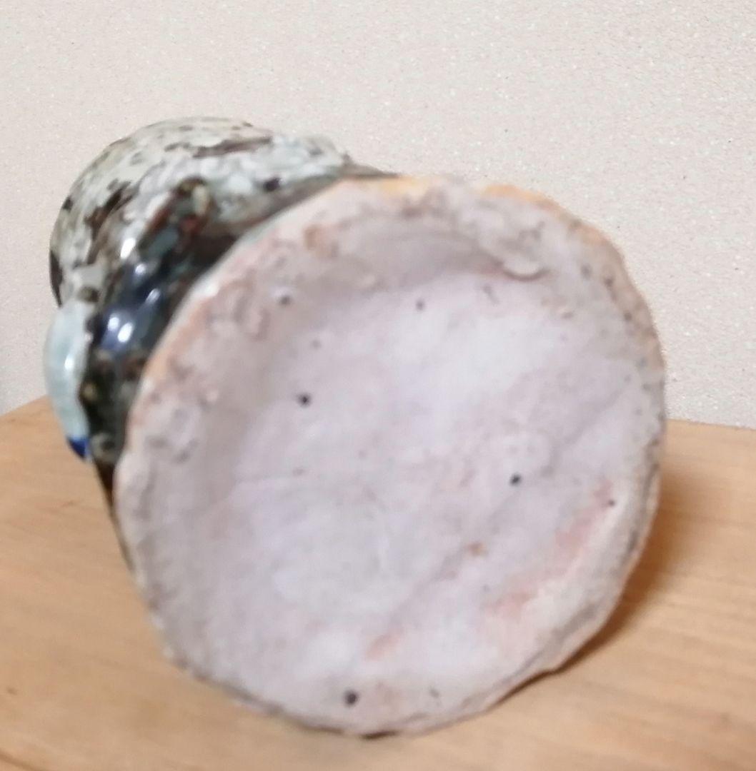 相馬焼　梅に鶯　花入　伝統工芸品　珍品