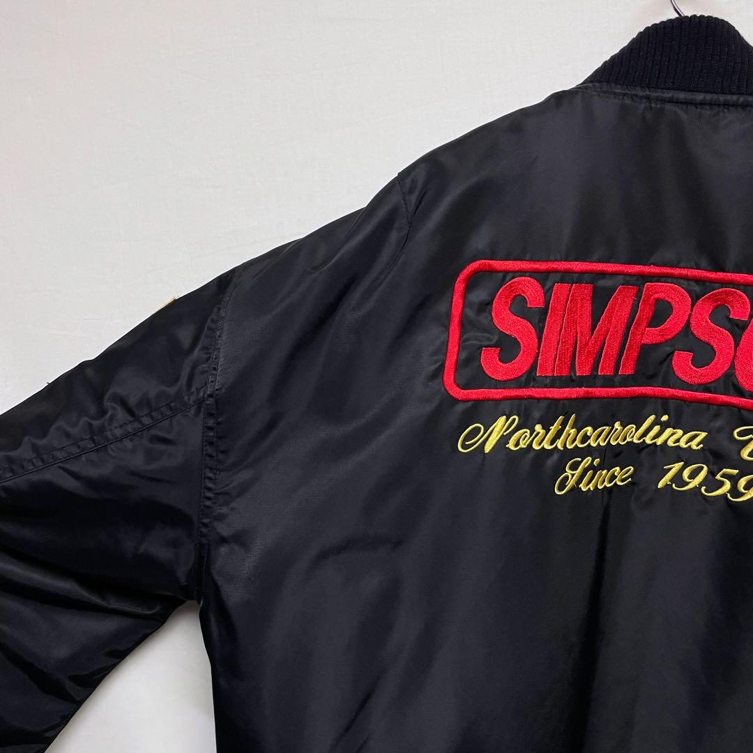 SIMPSON ライダースジャケット フライトジャケット MA-1 刺繍 XL