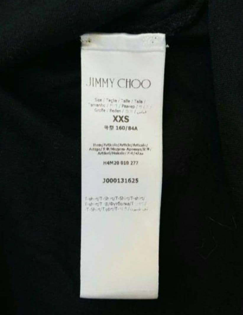 【JIMMY CHOO】美品　Tシャツ レディース　ブラック　XXS