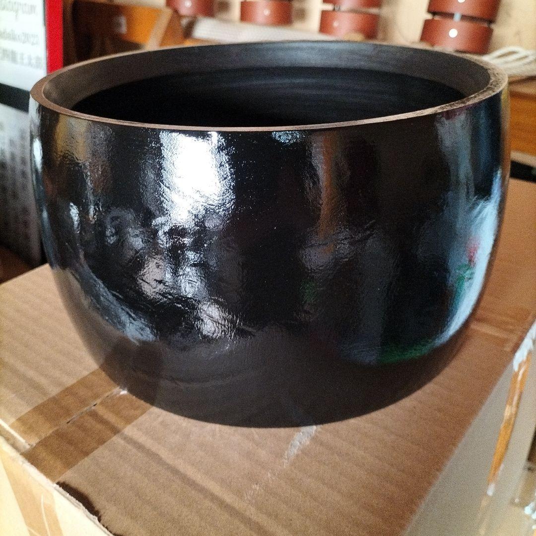 締太鼓　和太鼓　くり抜き胴　中古品（黒色）②