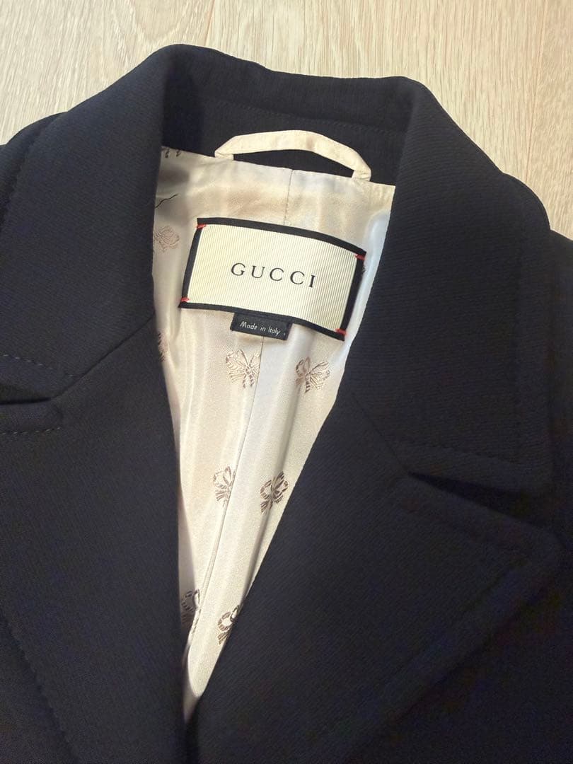 【★優】GUCCI ブラック テーラードジャケット 38