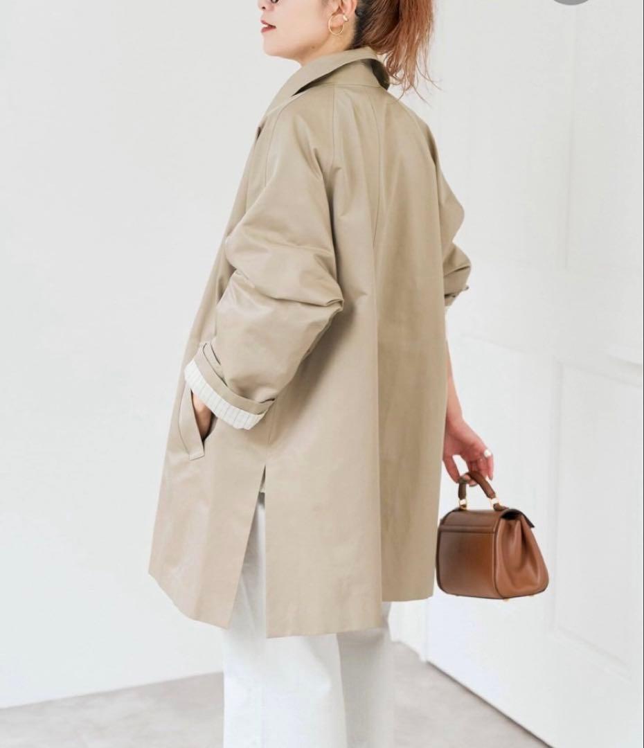 Spick and Span T/Cギャバステンカラーハーフコート