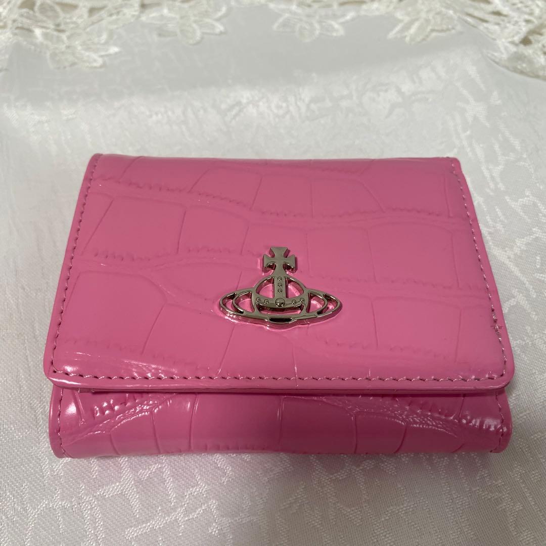 ヴィヴィアンウエストウッド ピンク三つ折財布