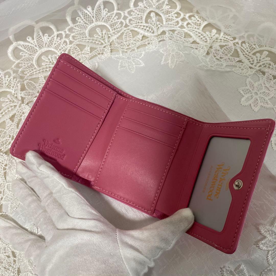 ヴィヴィアンウエストウッド ピンク三つ折財布
