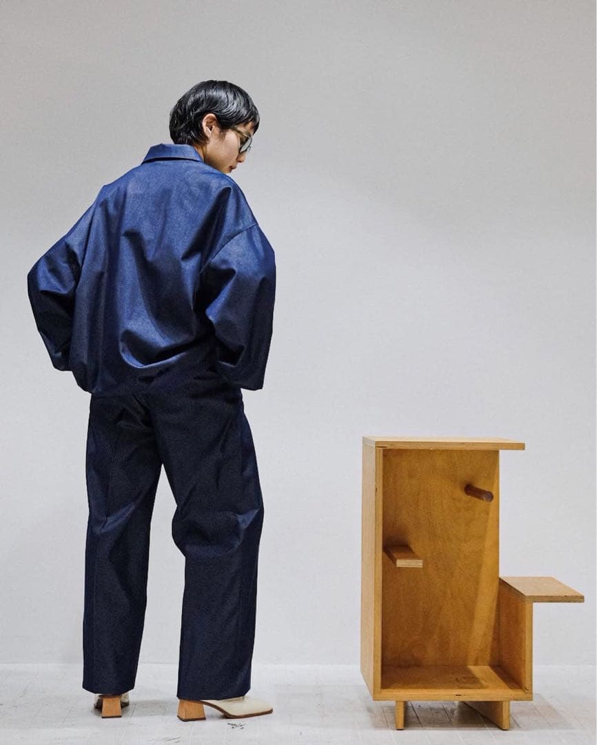 M*e様 seya. PUFFY SHIRT SILK DENIM BLOUSO