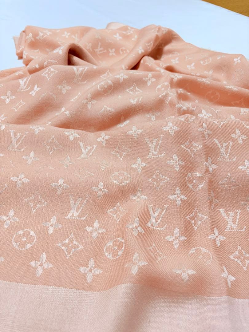 LOUIS VUITTON 大判 モノグラム ショール ストール ピンク