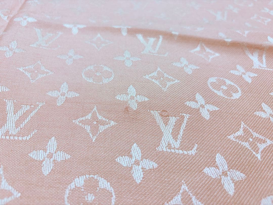 LOUIS VUITTON 大判 モノグラム ショール ストール ピンク