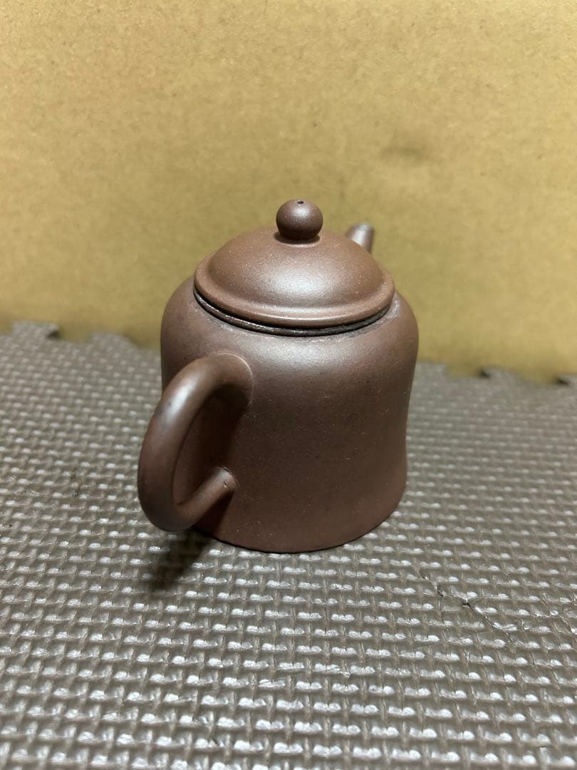 宜興紫砂壺 荊渓南孟臣製 紅泥 水平壺 単孔 工藝廠 中国茶器　カケ有