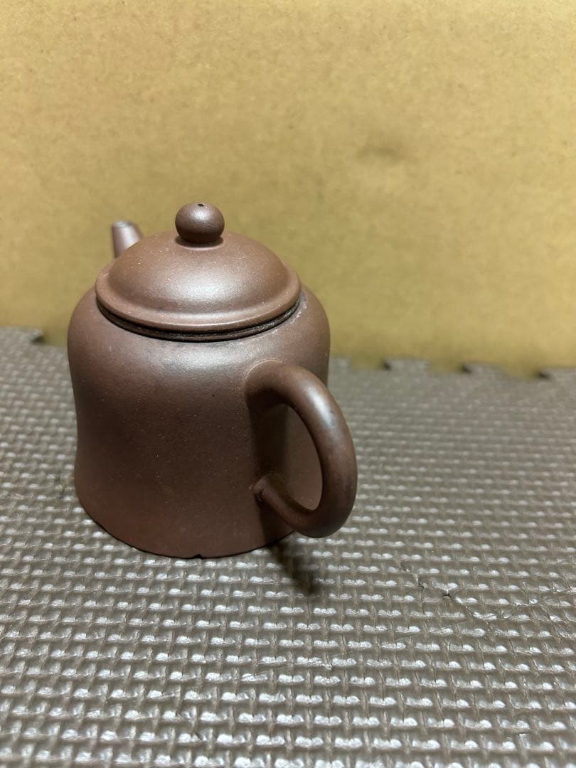 宜興紫砂壺 荊渓南孟臣製 紅泥 水平壺 単孔 工藝廠 中国茶器　カケ有