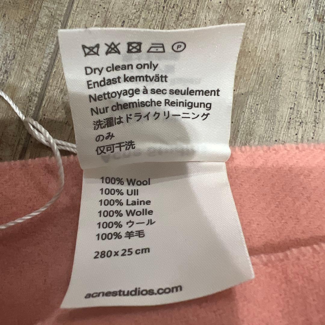 ACNE STUDIOS アクネ ストゥディオズ ウールマフラー ピンク
