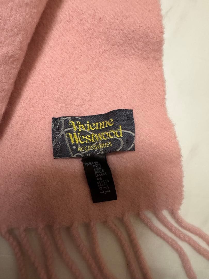 美品　極レア　Vivienne Westwood ピンクマフラー