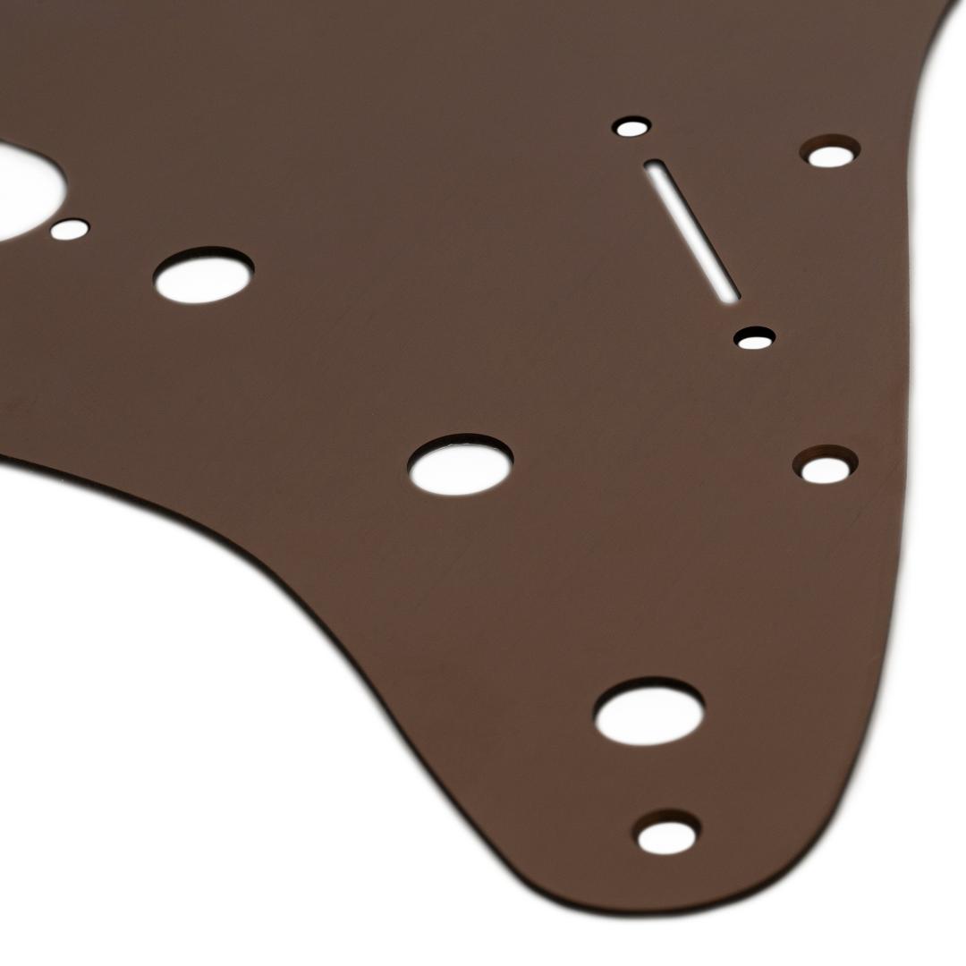 ストラト用アノダイズドピックガードBronzeBrown銅茶Lotustorks