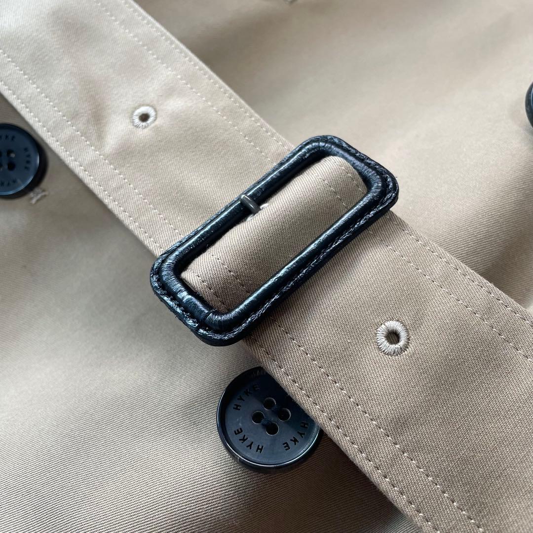 新品タグ付✨HYKE トレンチコート ライナー　タイトフィット ベージュ S