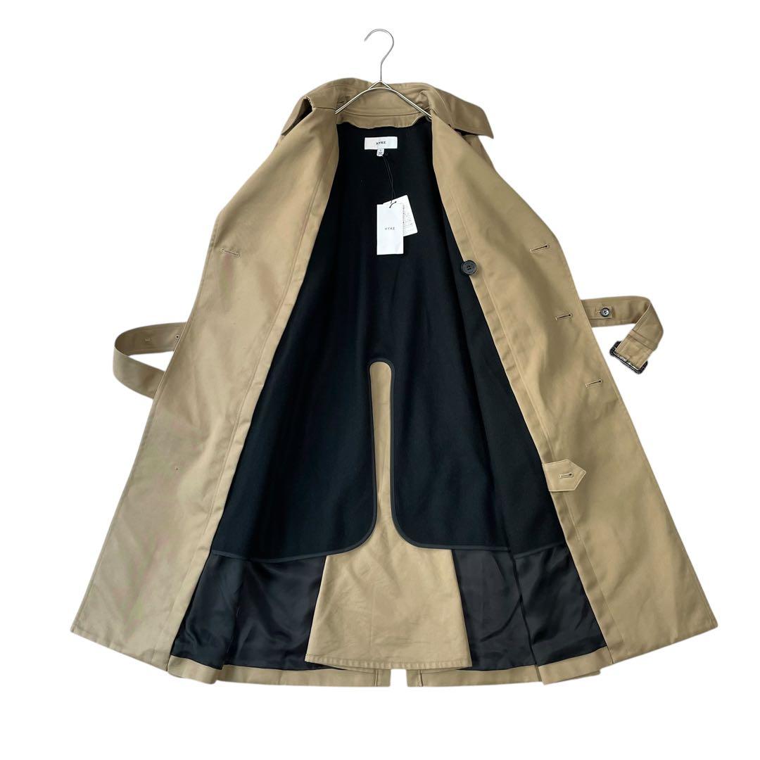 新品タグ付✨HYKE トレンチコート ライナー　タイトフィット ベージュ S
