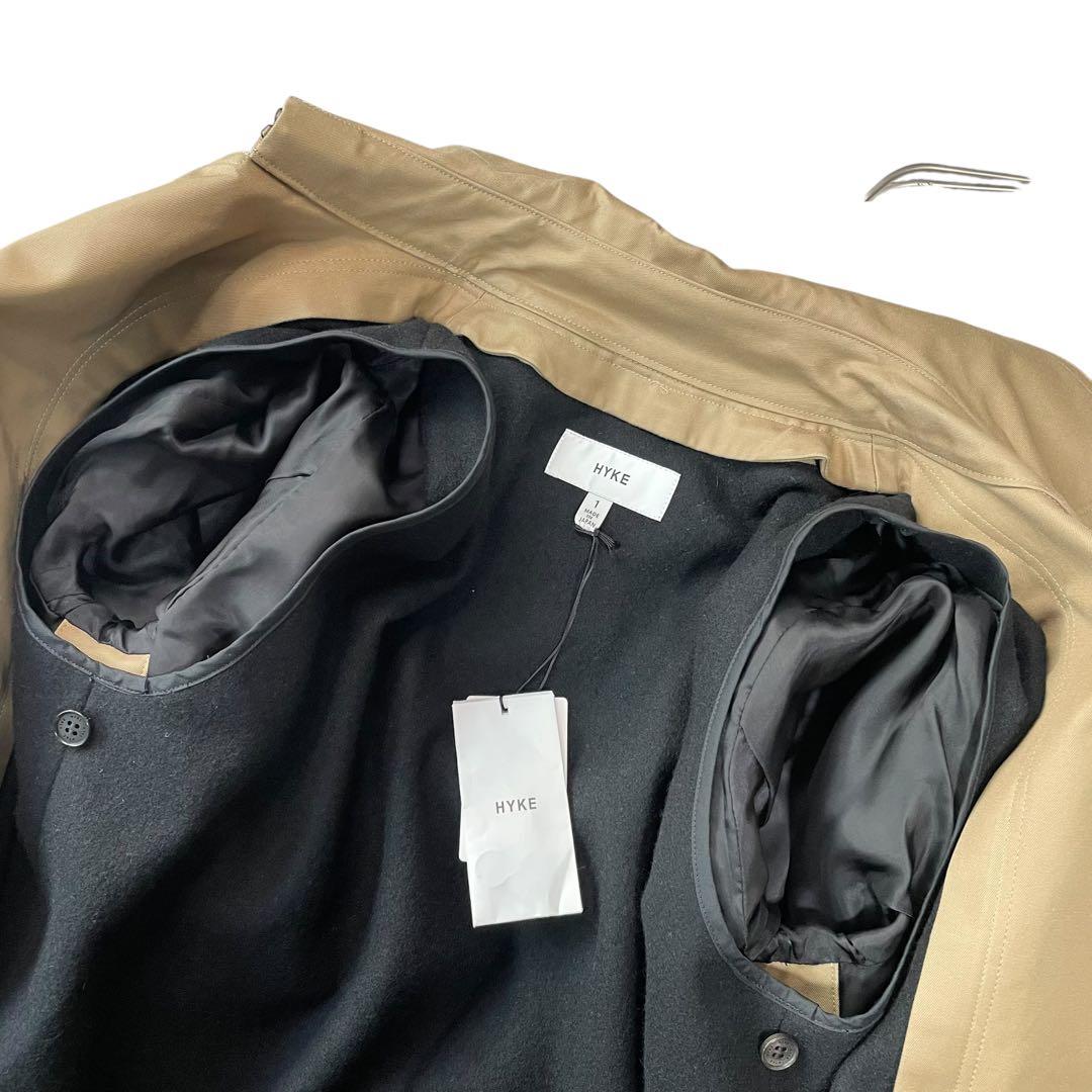 新品タグ付✨HYKE トレンチコート ライナー　タイトフィット ベージュ S