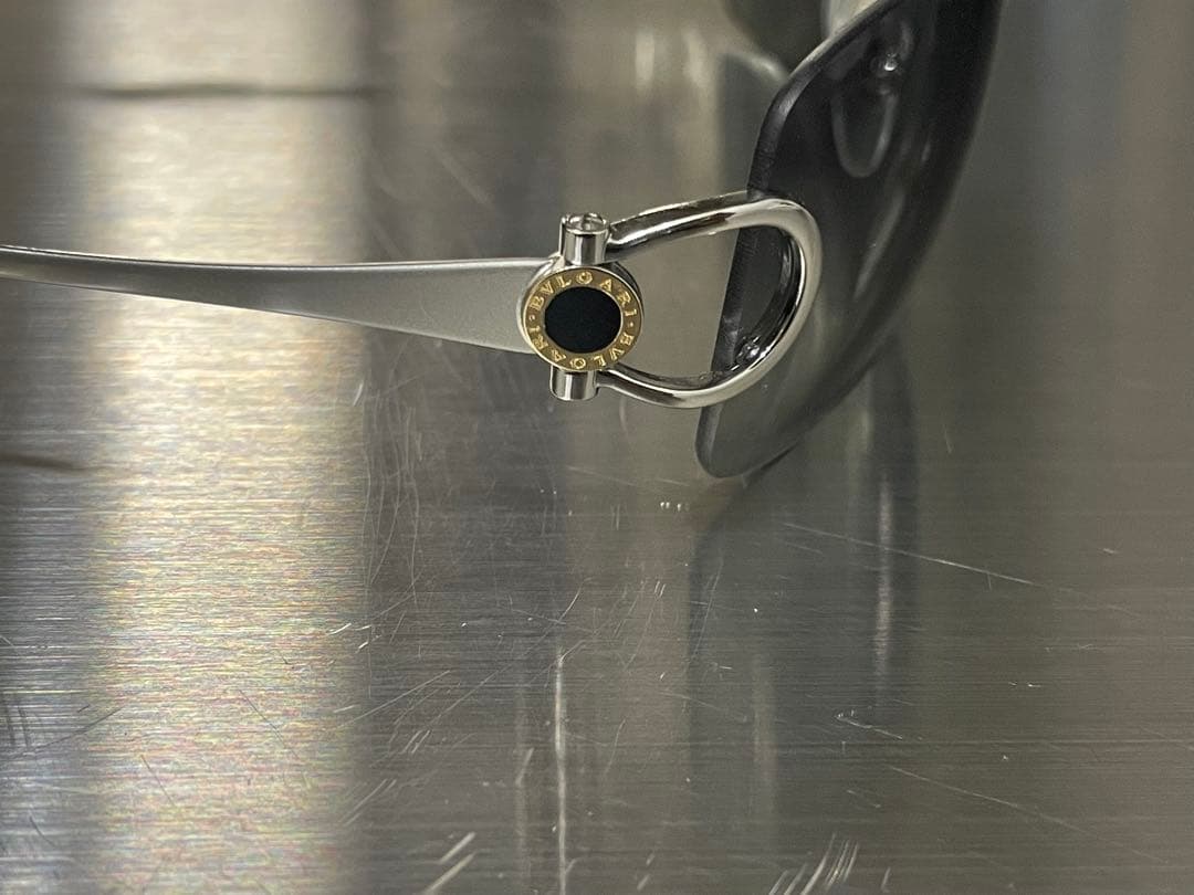 BVLGARI ブルガリ サークルロゴ ウェリントン リムレス サングラス