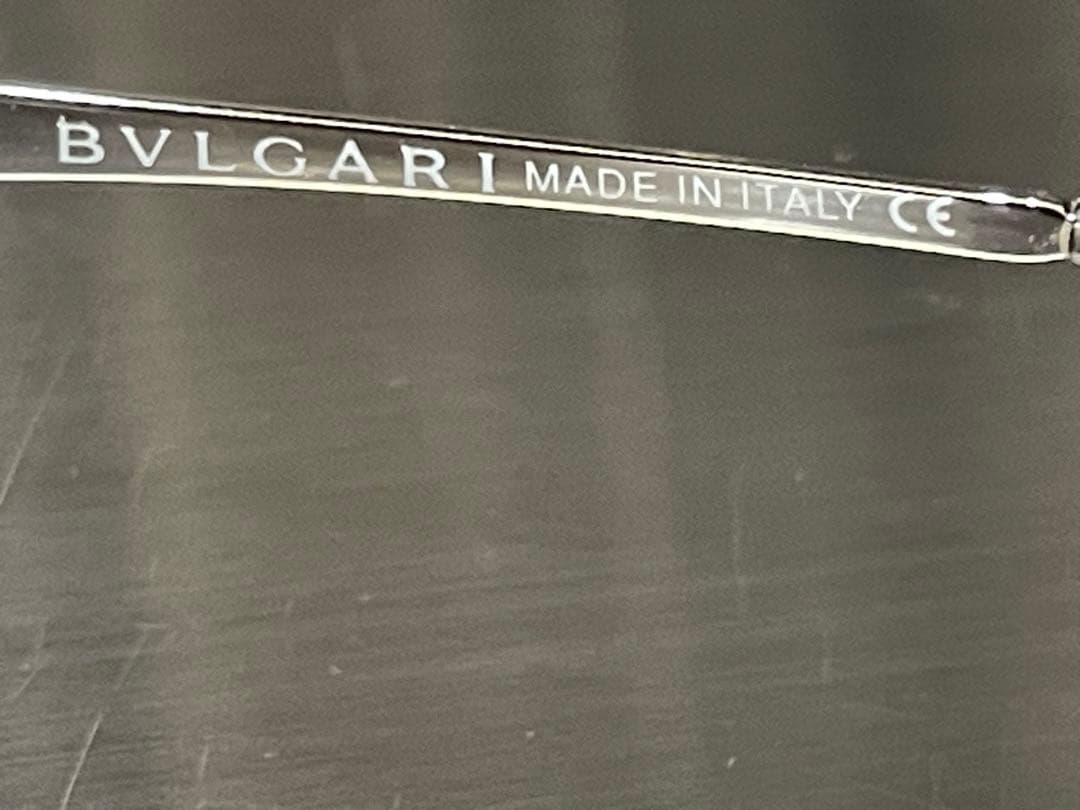 BVLGARI ブルガリ サークルロゴ ウェリントン リムレス サングラス