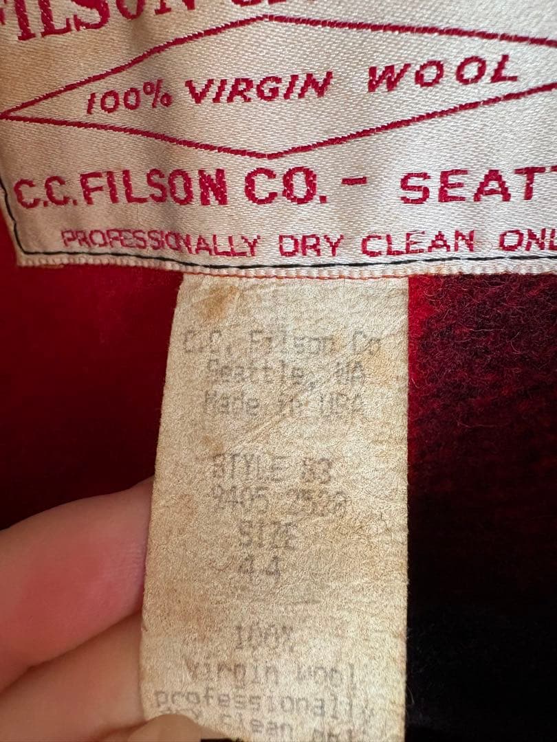 FILSON マッキーノ クルーザー ジャケットsize44
