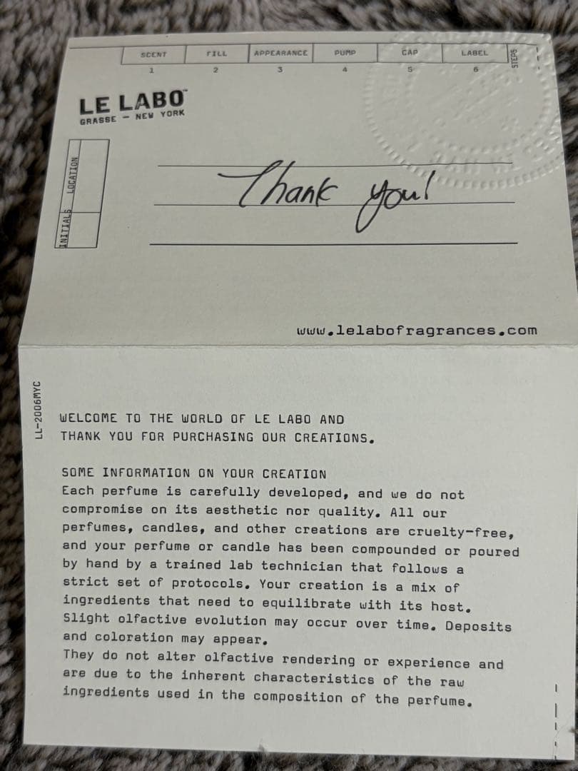 LE LABO MATCHA 26 オードパルファム 15ml