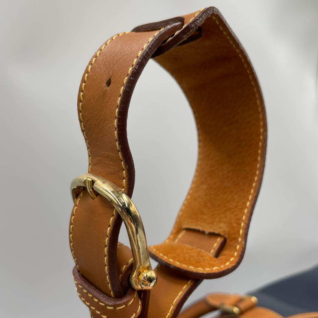 良品 CAMEL ボストンバッグ レザー ネイビー 大容量
