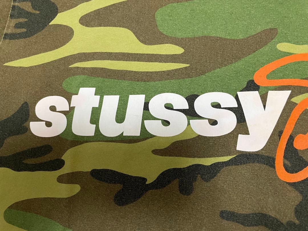 stussy script camo 迷彩柄 Tシャツ