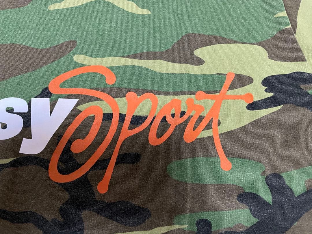 stussy script camo 迷彩柄 Tシャツ