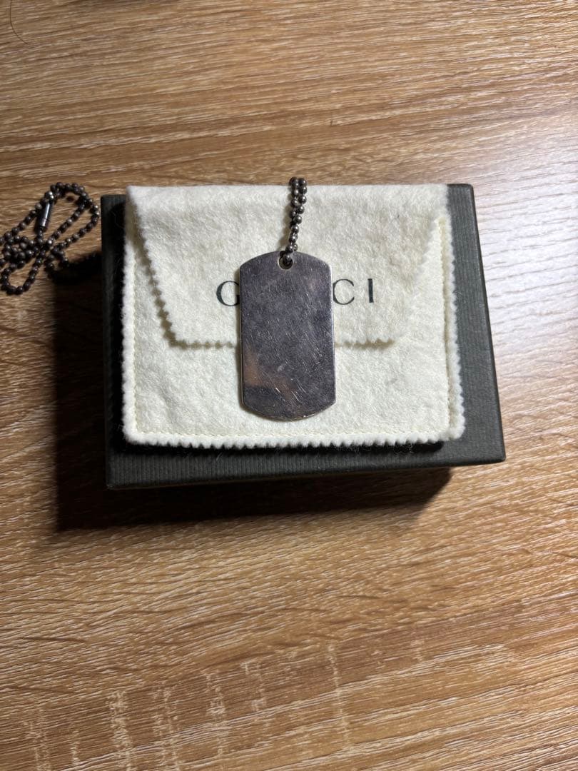 GUCCI 925シルバー ドックタグネックレス