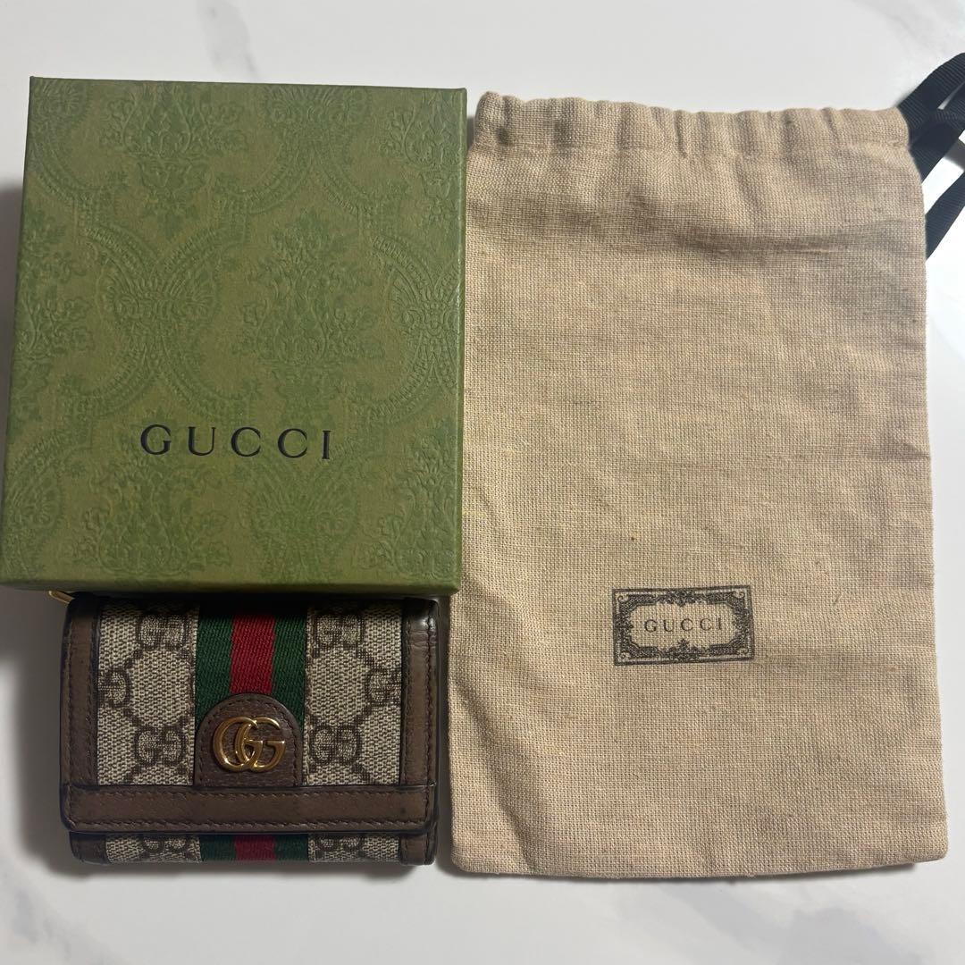 M*r様 GUCCI GGキャンバス 三つ折り財布