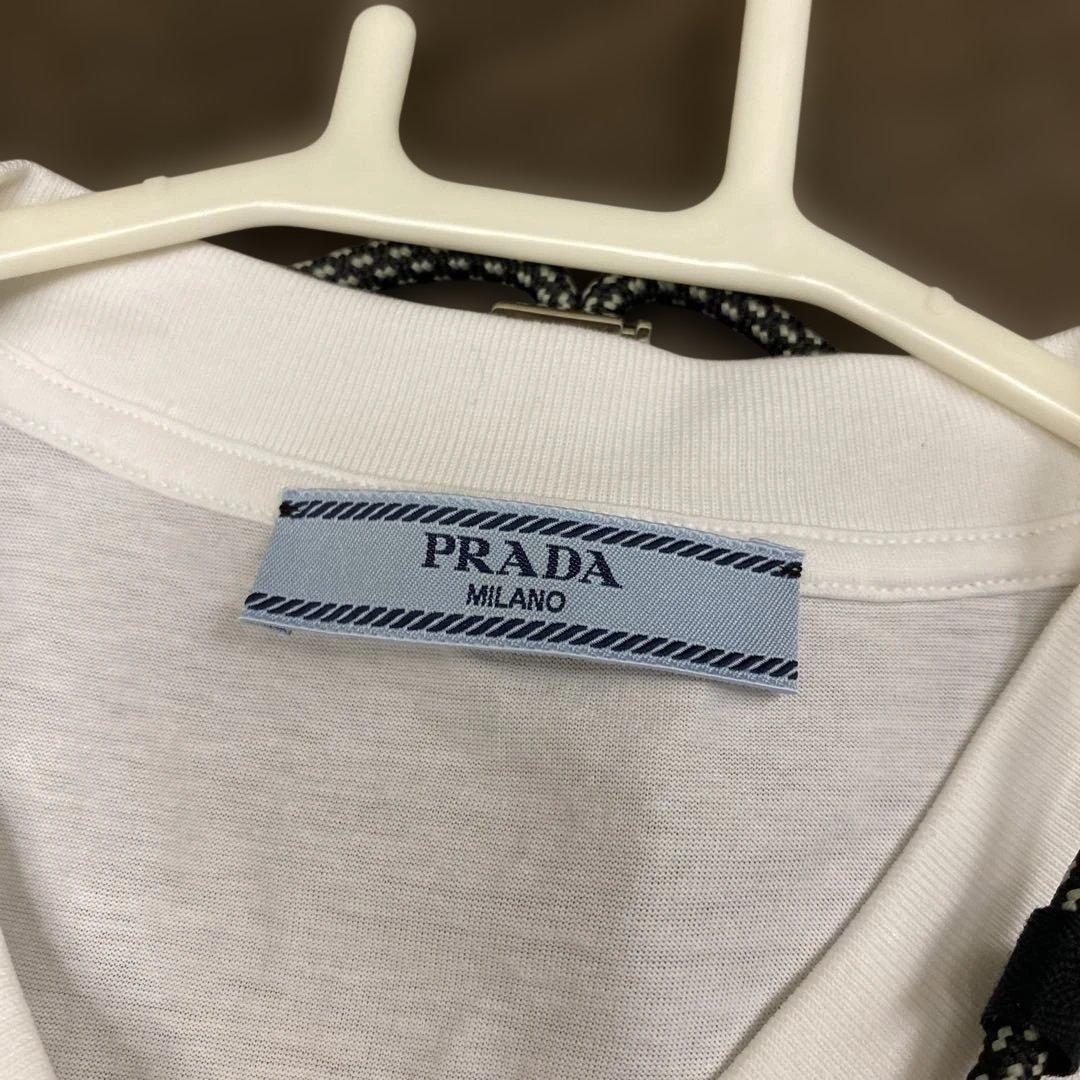 正規品✨PRADA プラダ ポーチ付 ジャージーTシャツ 白 XS ユニセックス