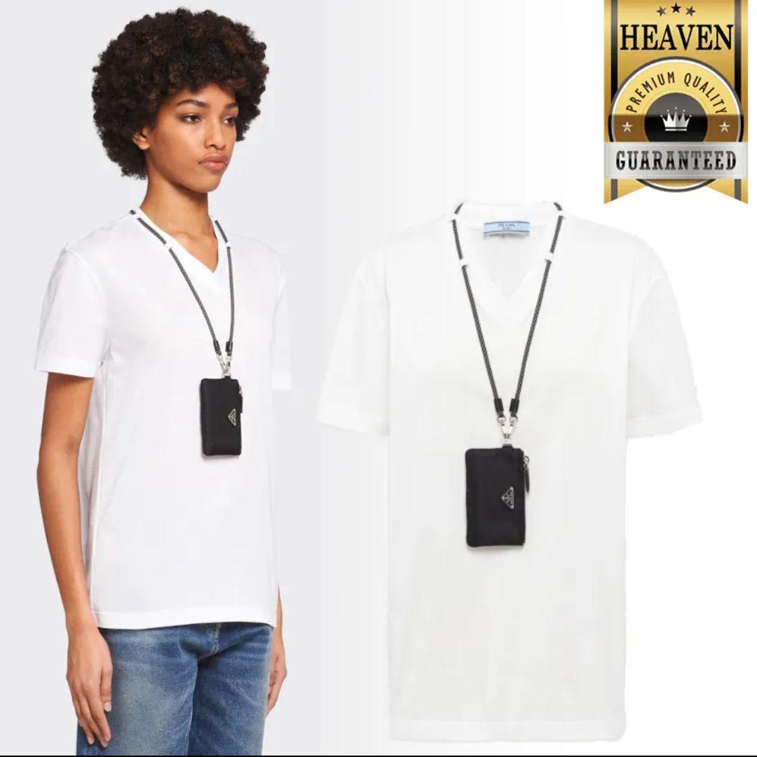 正規品✨PRADA プラダ ポーチ付 ジャージーTシャツ 白 XS ユニセックス