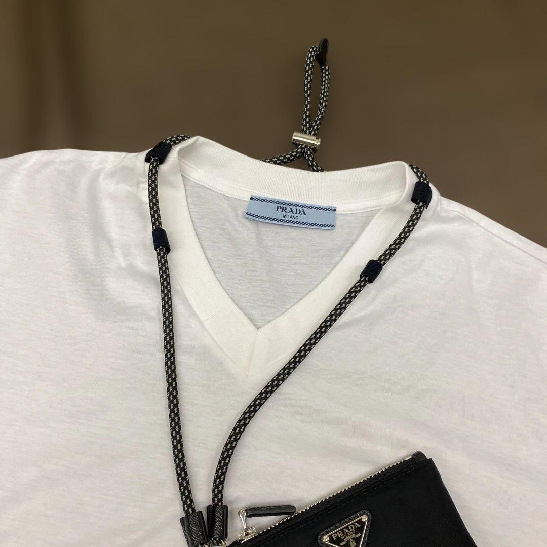 正規品✨PRADA プラダ ポーチ付 ジャージーTシャツ 白 XS ユニセックス