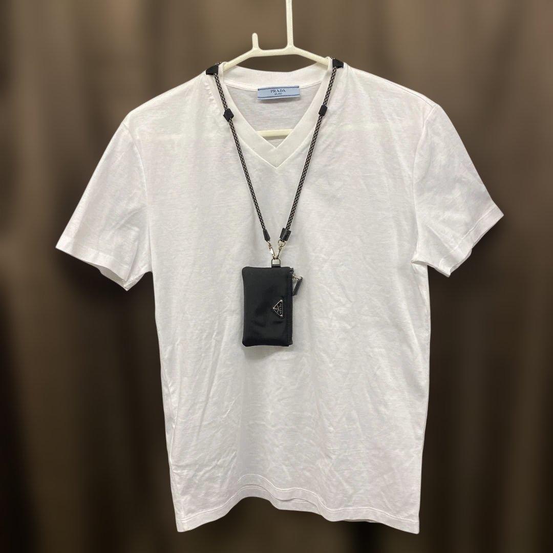 正規品✨PRADA プラダ ポーチ付 ジャージーTシャツ 白 XS ユニセックス