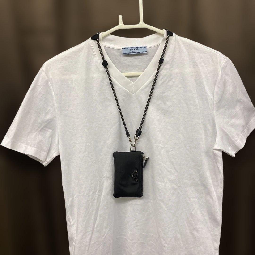 正規品✨PRADA プラダ ポーチ付 ジャージーTシャツ 白 XS ユニセックス
