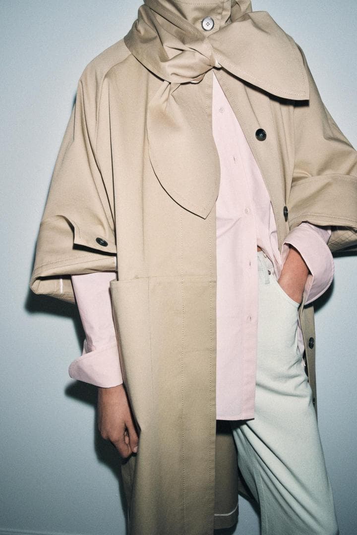 ZARA オーバーサイズスカーフディテールトレンチコート Sサイズ