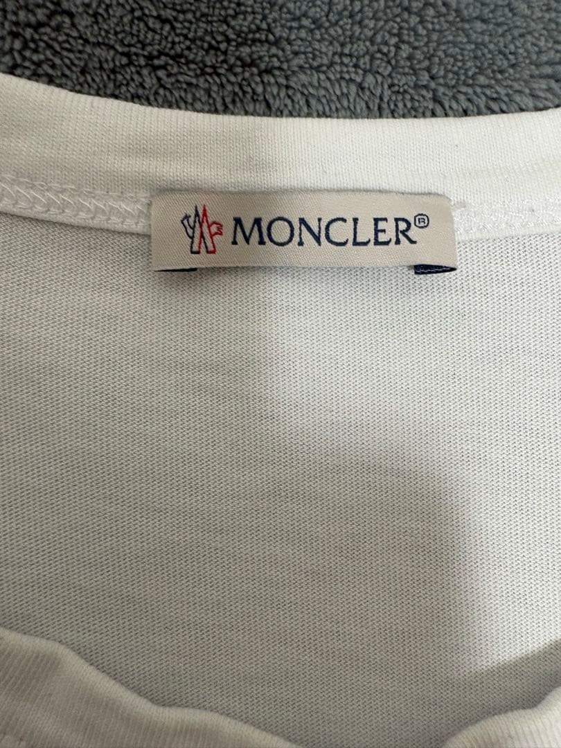 MONCLER ホワイト ロゴ Tシャツ　XL モンクレ　モンクレール